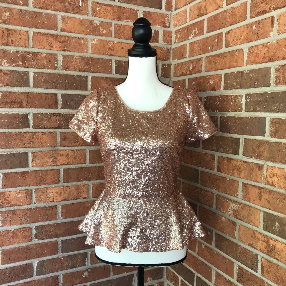 Forever 21 gold rose blouse